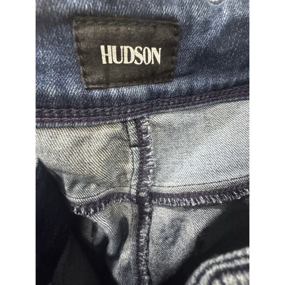Hudson Jeans Women's Blue Denim Ankle Fray Hem Distressed Wash Casual - Picture 8 of 9